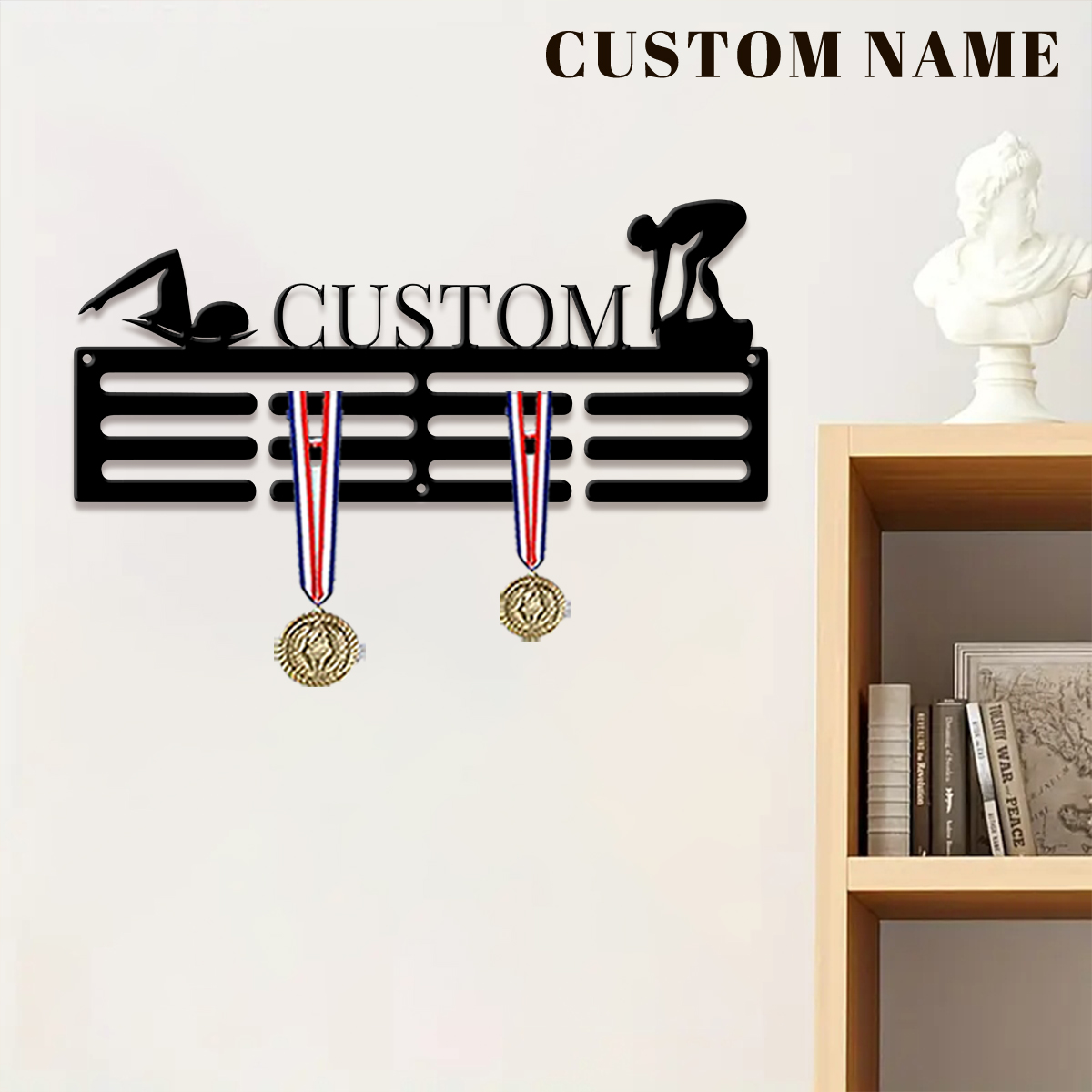 1pc Custom Swimming Metal Meda - Home Decor Product ulasan dan harga