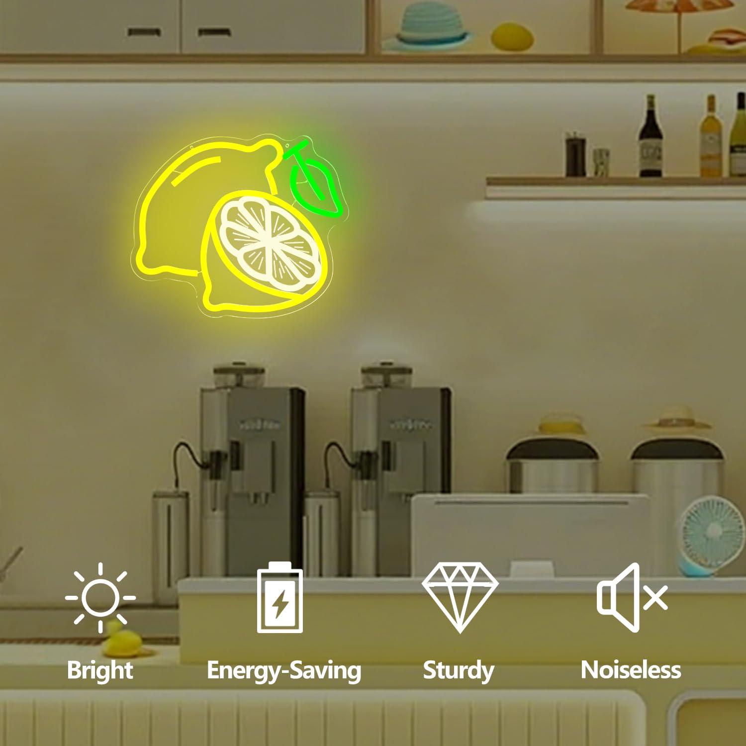 Lemon Neon Sign Dimmable LED L - Home Decor Theme ulasan dan harga