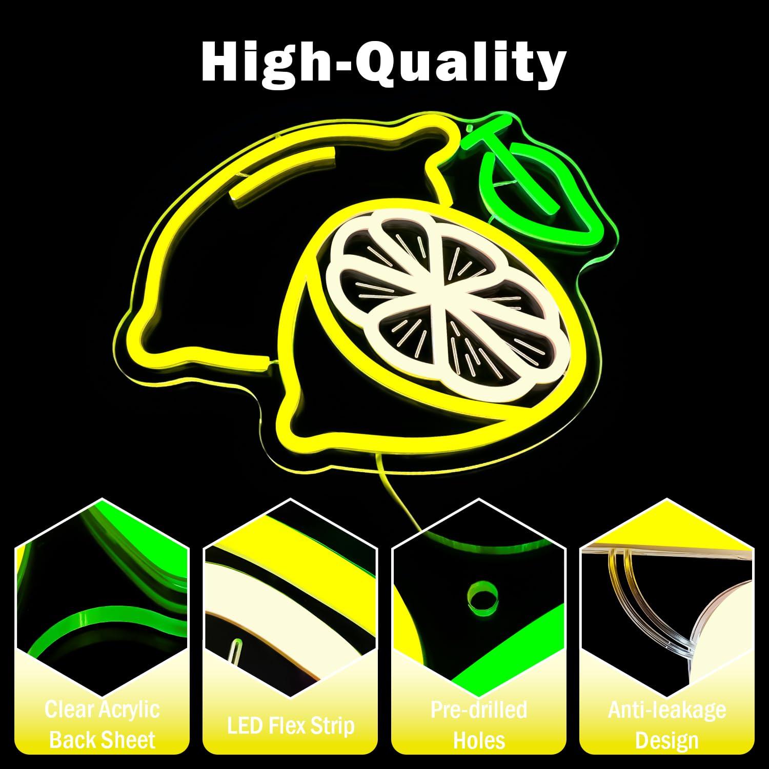 Lemon Neon Sign Dimmable LED L - Home Decor Theme ulasan dan harga