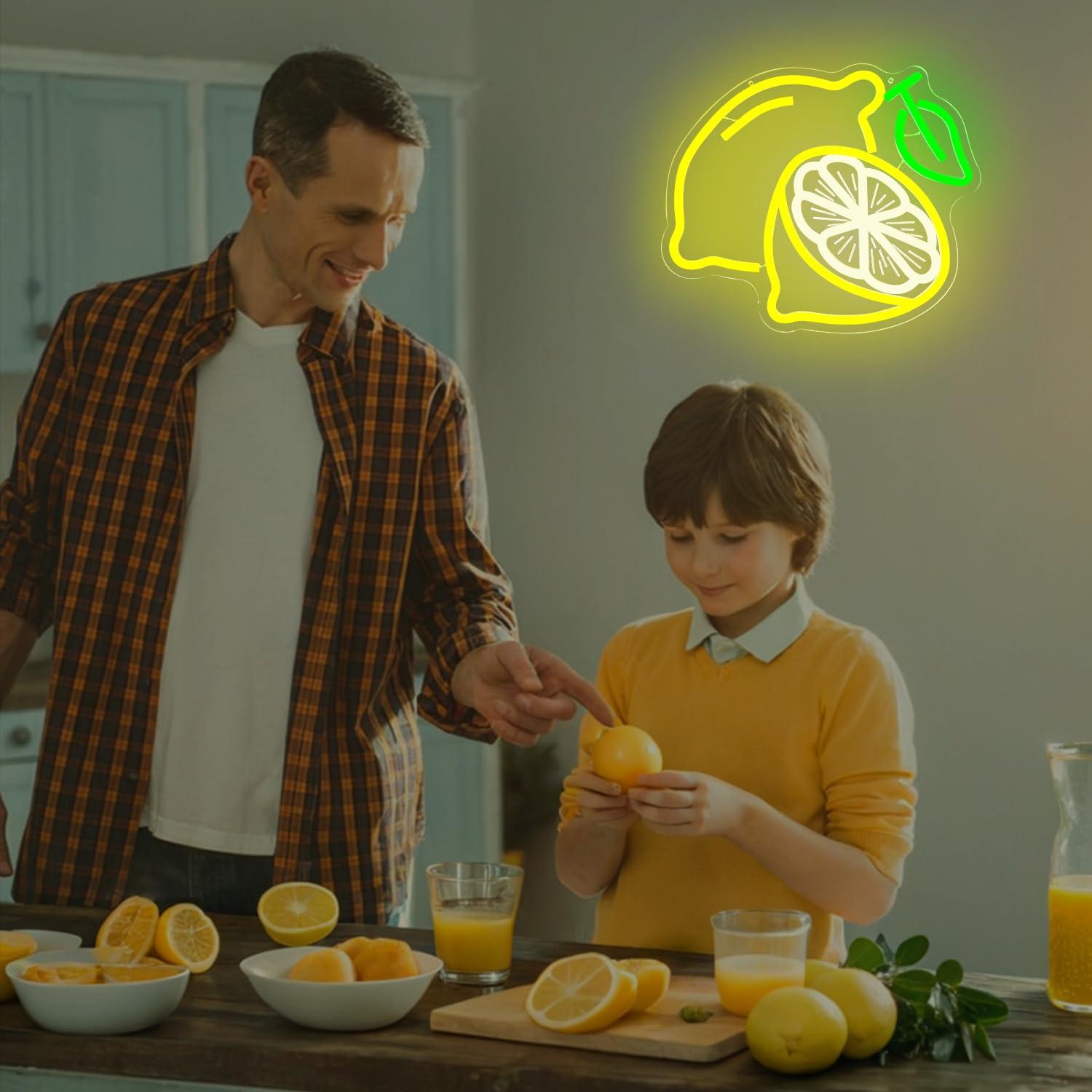 Lemon Neon Sign Dimmable LED L - Home Decor Theme ulasan dan harga