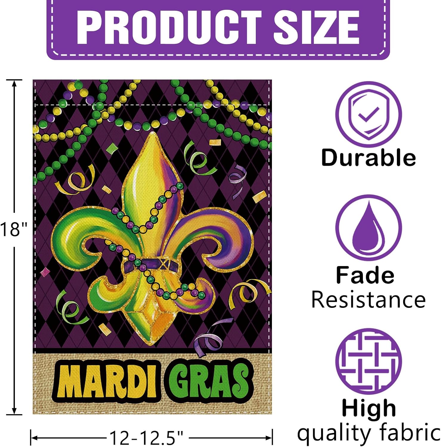 Dyrenson Mardi Gras Fleur De L - Home Decor New Orleans ulasan dan harga