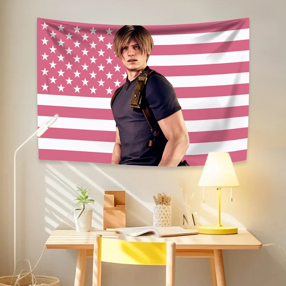 Leon Kennedys American Flag Ta - Aesthetic Tapestry ulasan dan harga