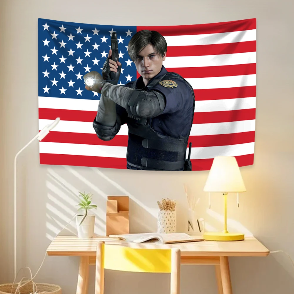 Leon Kennedys American Flag Ta - Aesthetic Tapestry ulasan dan harga