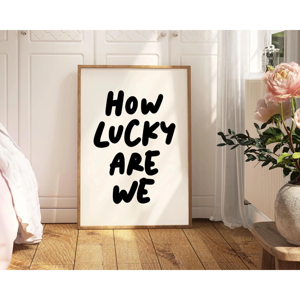 How Lucky Are We Pink Red Stri - Home Decor How To ulasan dan harga
