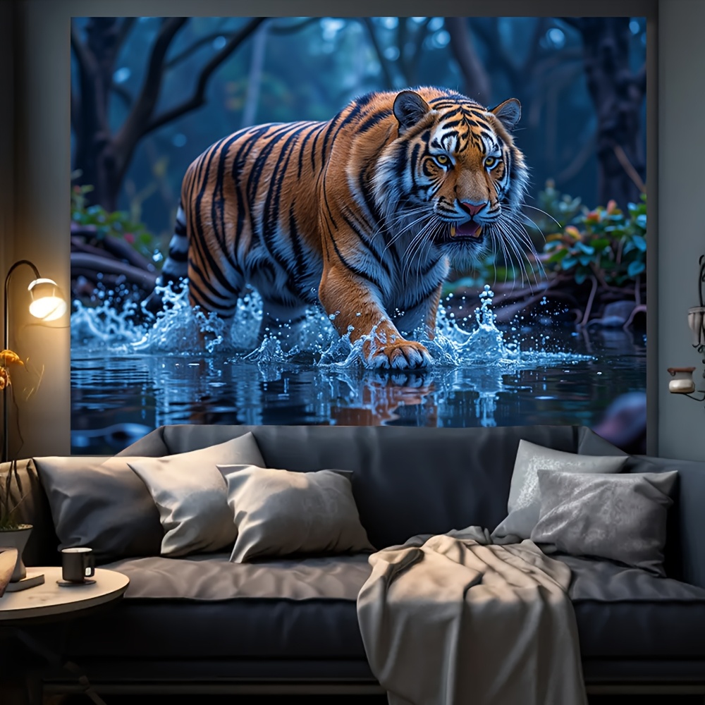 Majestic Tiger Tapestry - Wild - Aesthetic Tapestry ulasan dan harga