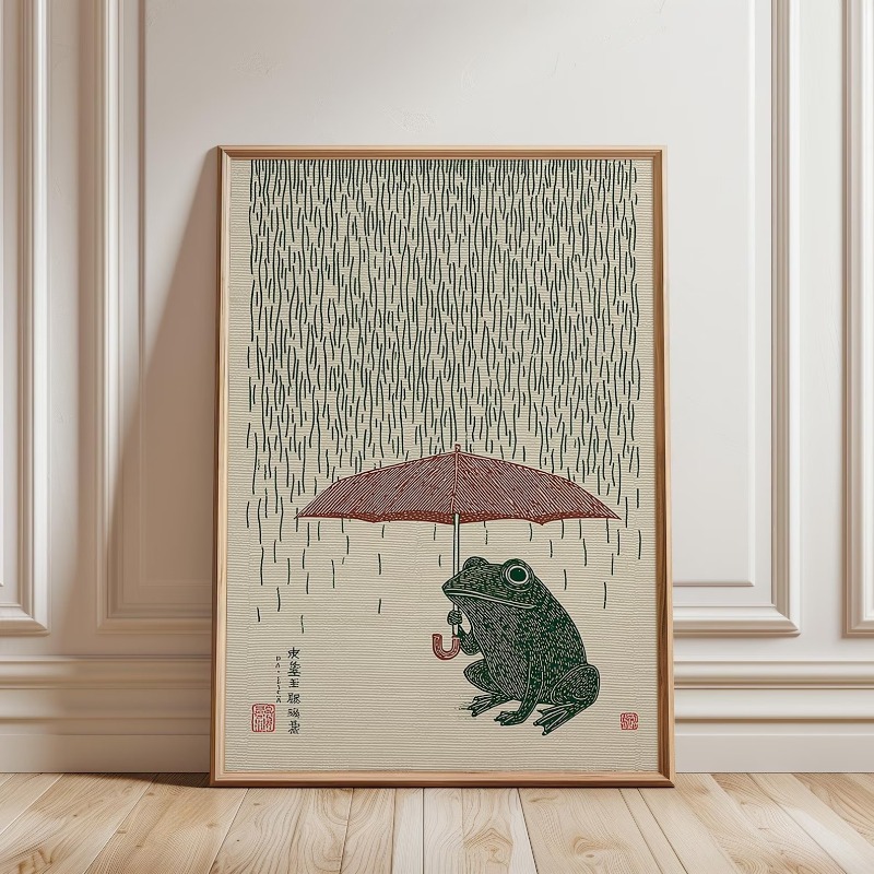 Japanese Frog with Umbrella Po - Home Decor Japandi ulasan dan harga