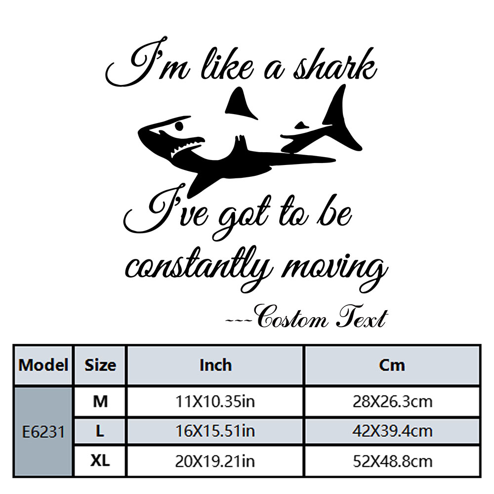 1PC NEW Shark Custom Name Self - Home Decor Wallpaper ulasan dan harga