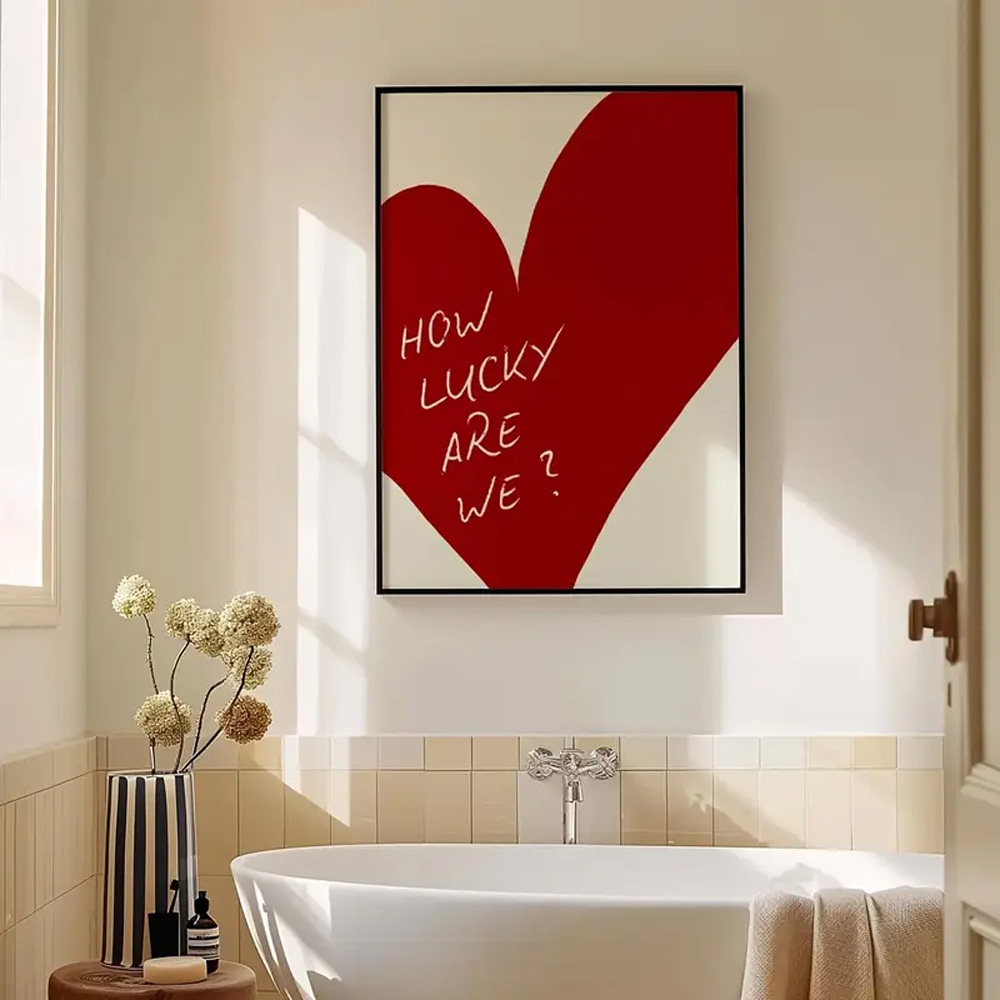 1 Piece Frameless Red Love Hea - Home Decor How To ulasan dan harga