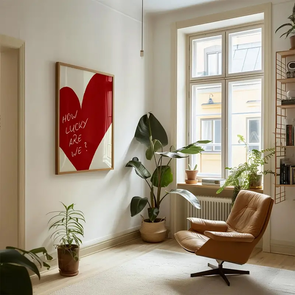 1 Piece Frameless Red Love Hea - Home Decor How To ulasan dan harga