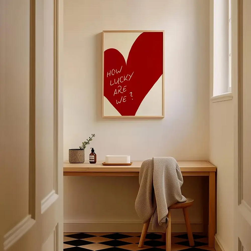 1 Piece Frameless Red Love Hea - Home Decor How To ulasan dan harga