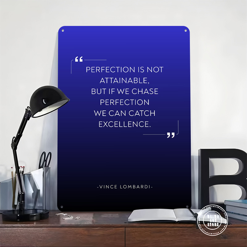 Vince Lombardi Quote on Perfec - Home Decor Quotes On Wall ulasan dan harga