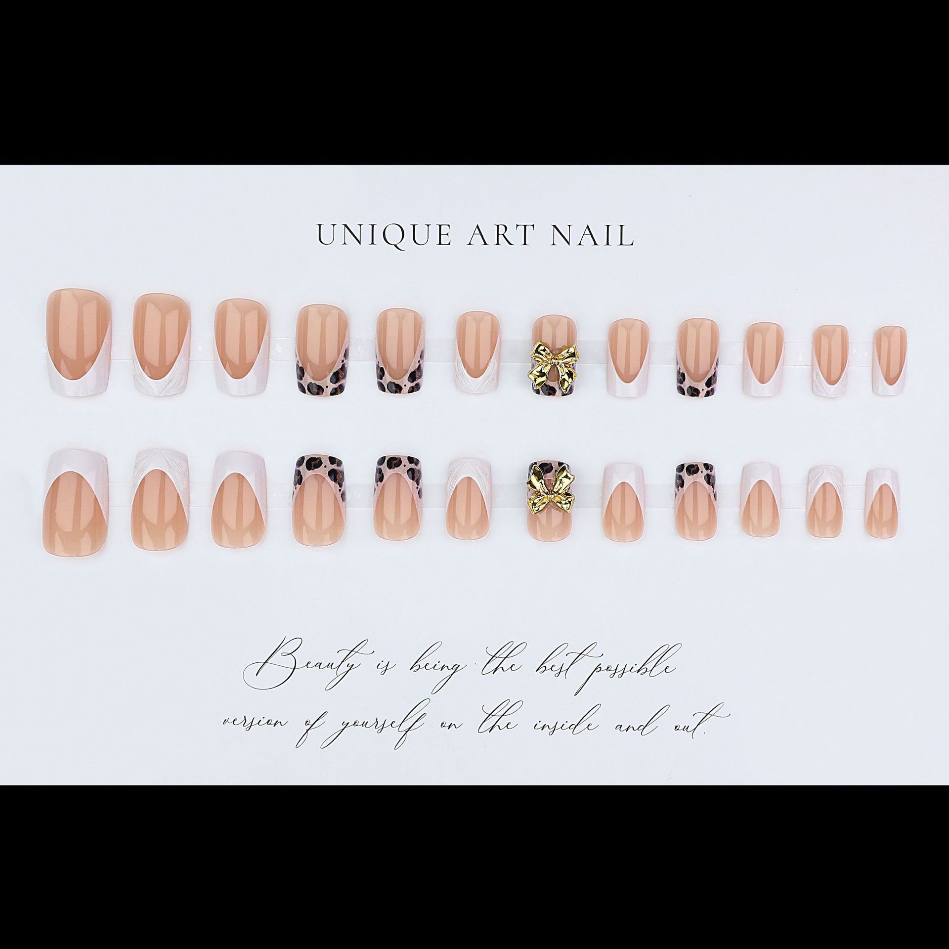 Short square fake nails for wo - Pressed Flower Frame ulasan dan harga
