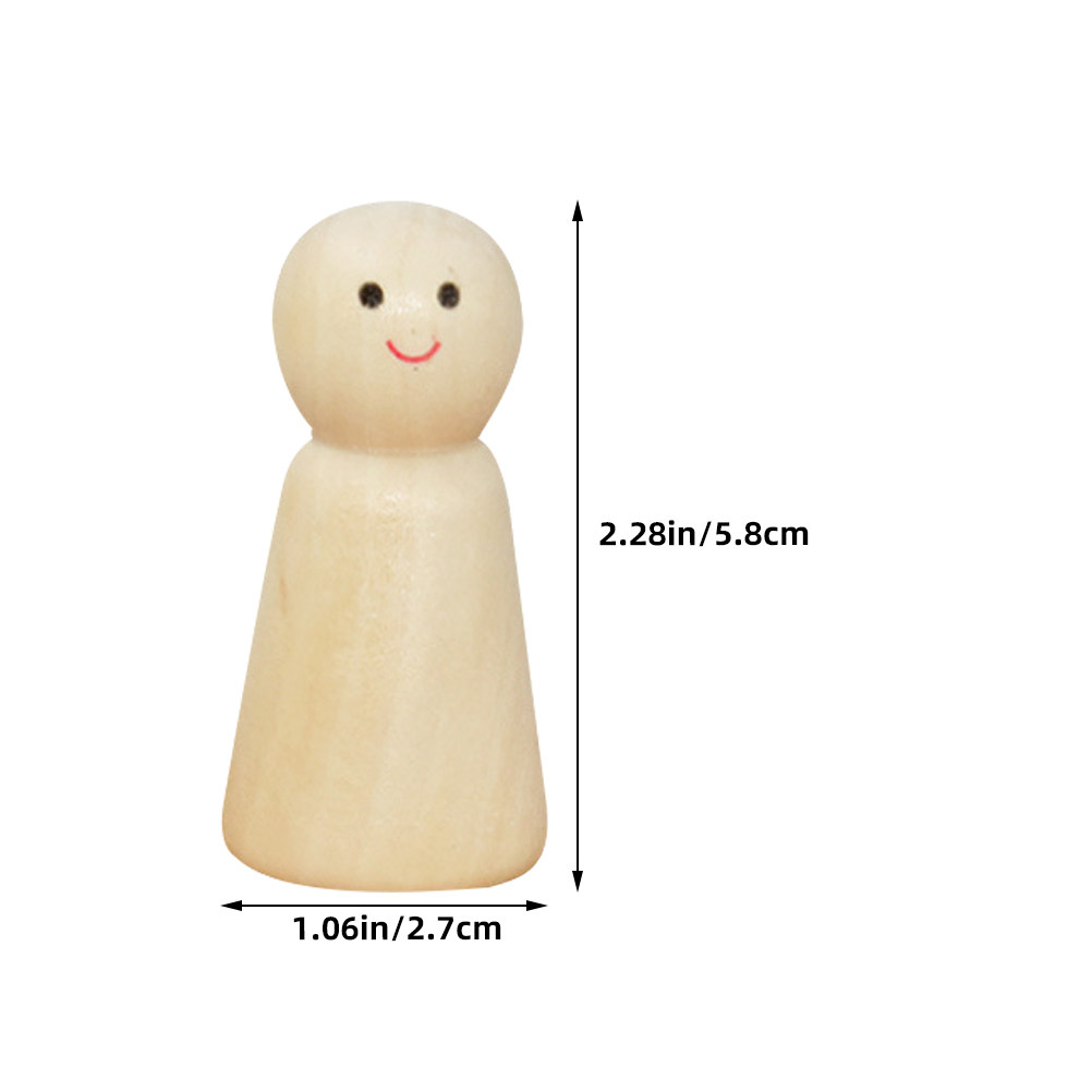 10pcs Wooden Peg Unfinished Di - Home Decor Kit ulasan dan harga