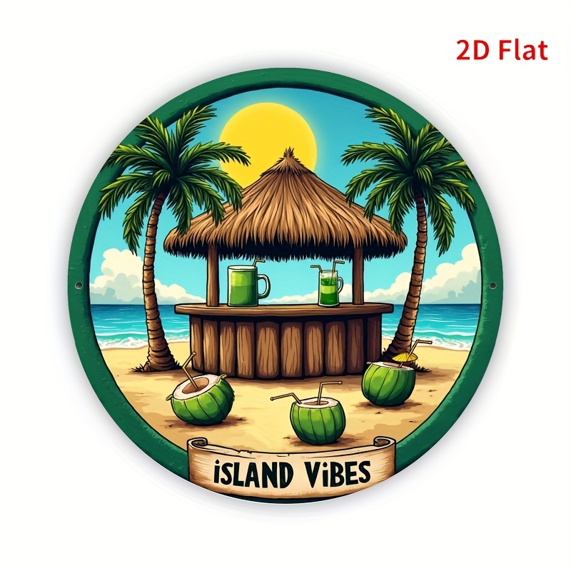 1pc Tropical Beach Bar Aluminu - Home Decor Theme ulasan dan harga