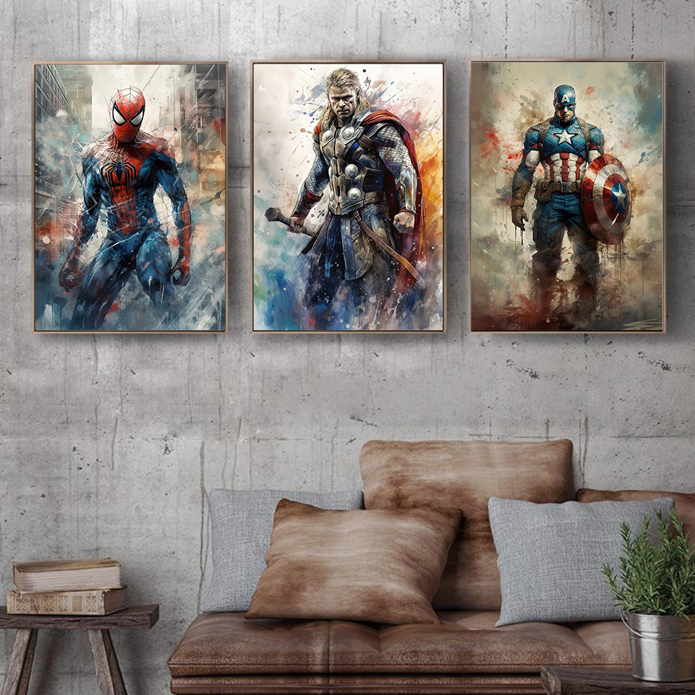 1pc frameless Marvel Movie Ave - Home Decor Disney ulasan dan harga
