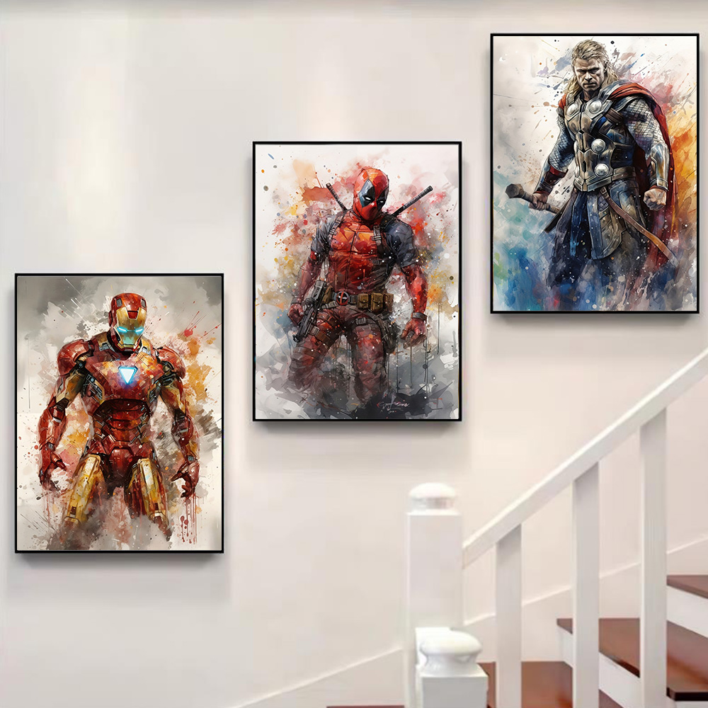 1pc frameless Marvel Movie Ave - Home Decor Disney ulasan dan harga
