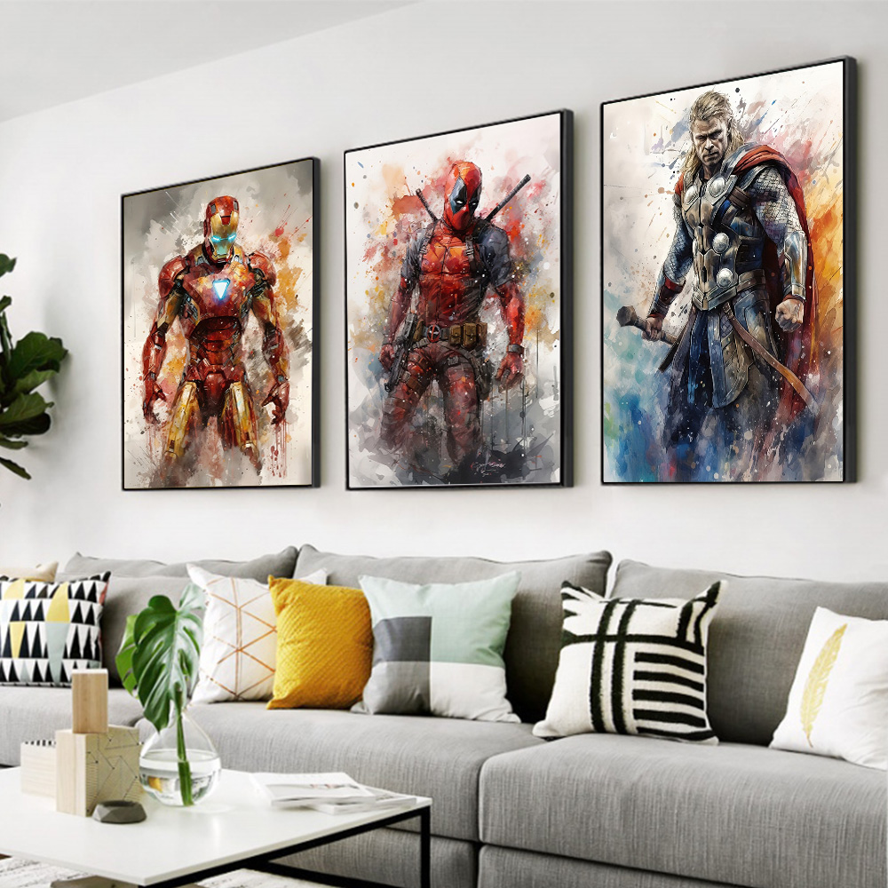 1pc frameless Marvel Movie Ave - Home Decor Disney ulasan dan harga