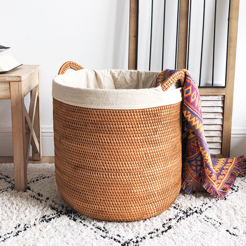 Rattan Laundry Basket, Large C - Home Decor Hampers ulasan dan harga