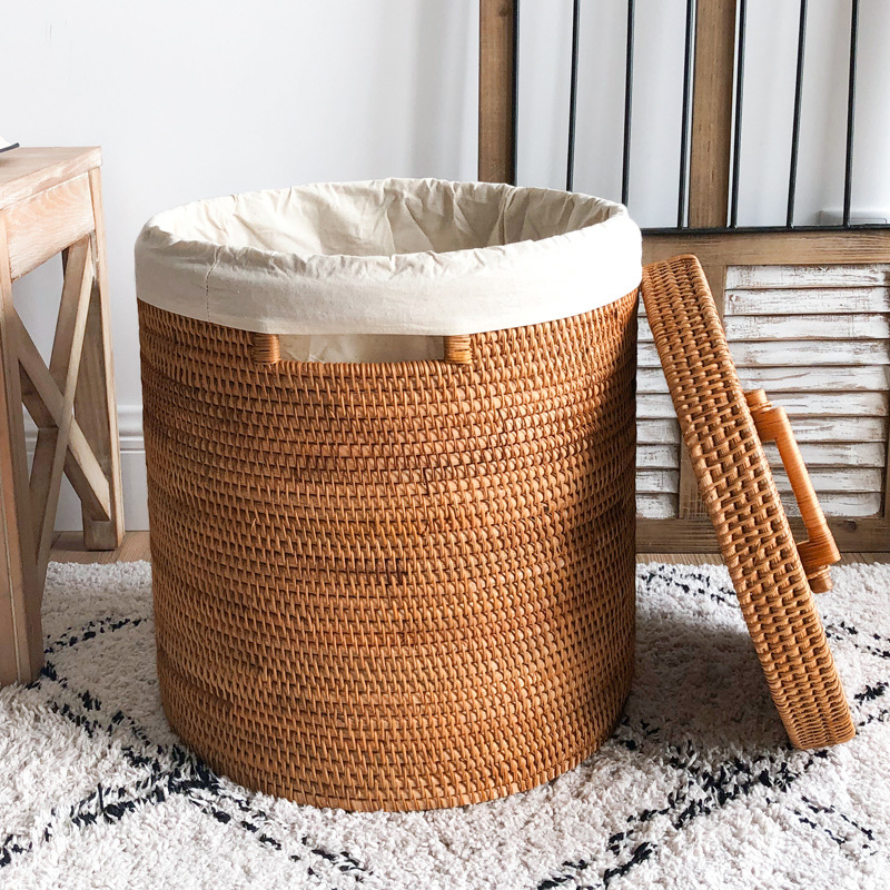 Rattan Laundry Basket, Large C - Home Decor Hampers ulasan dan harga