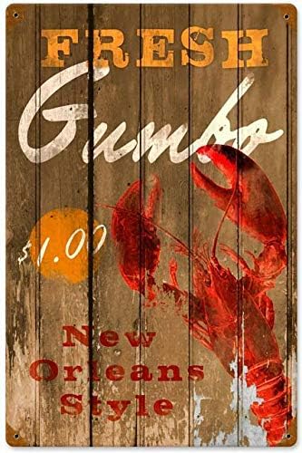 Tin Sign Vintage Chic Art Deco - Home Decor New Orleans ulasan dan harga