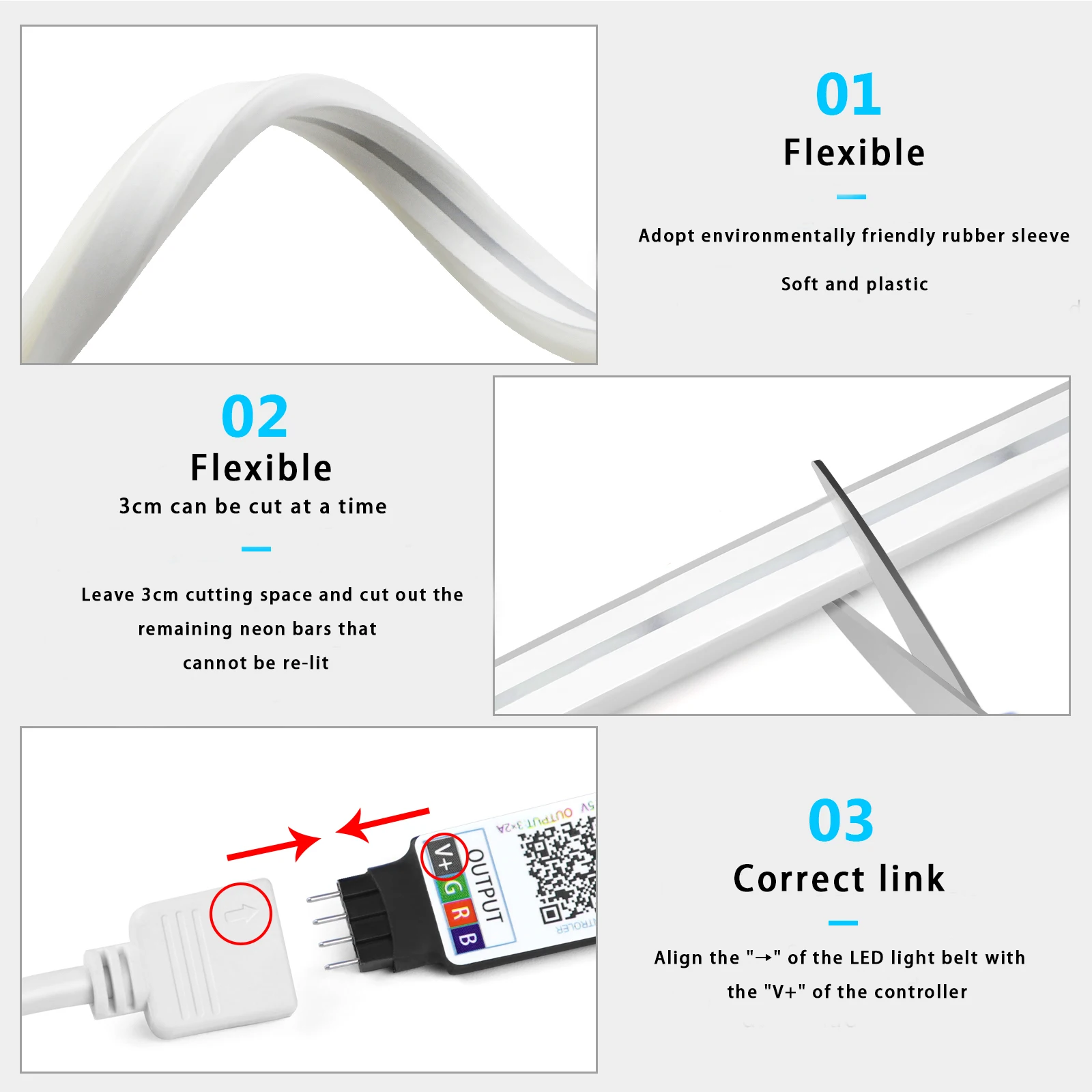 1-5m RGB LED Neon Strip Light  - Home Decor Pinterest ulasan dan harga